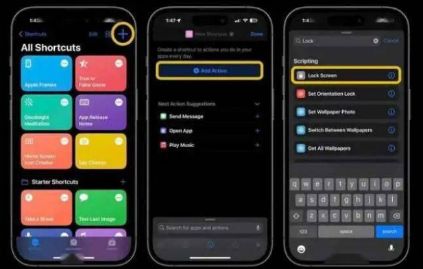 正阳苹果14锁屏维修店分享iPhone14升级iOS16.4后如何创建锁屏快捷方式 